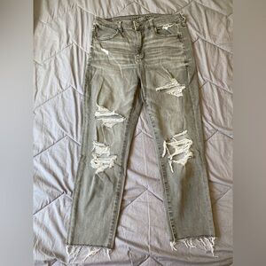 American Eagle Outfitters Gray distressed Jeans